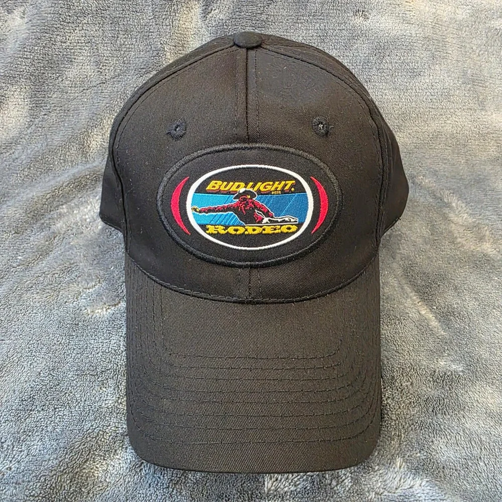 VTG 2000 Bud Light Rodeo Snapback Hat Cap Anheuser-Busch Top of The World Black